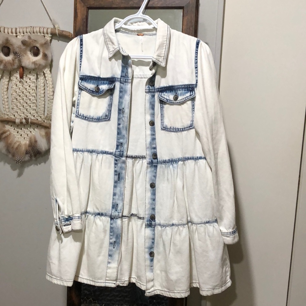 Free people Nicole denim shirt dress